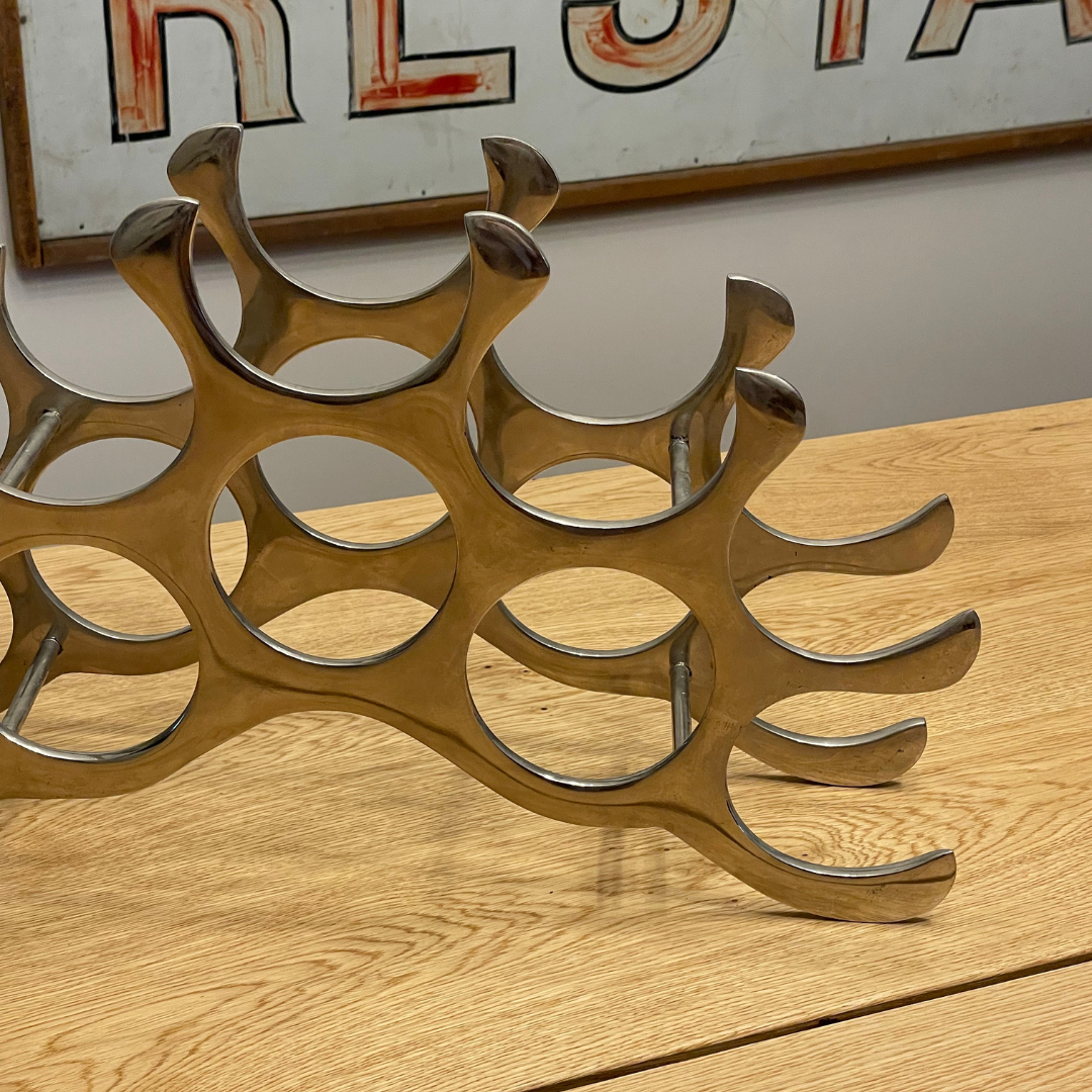 chrome wine rack