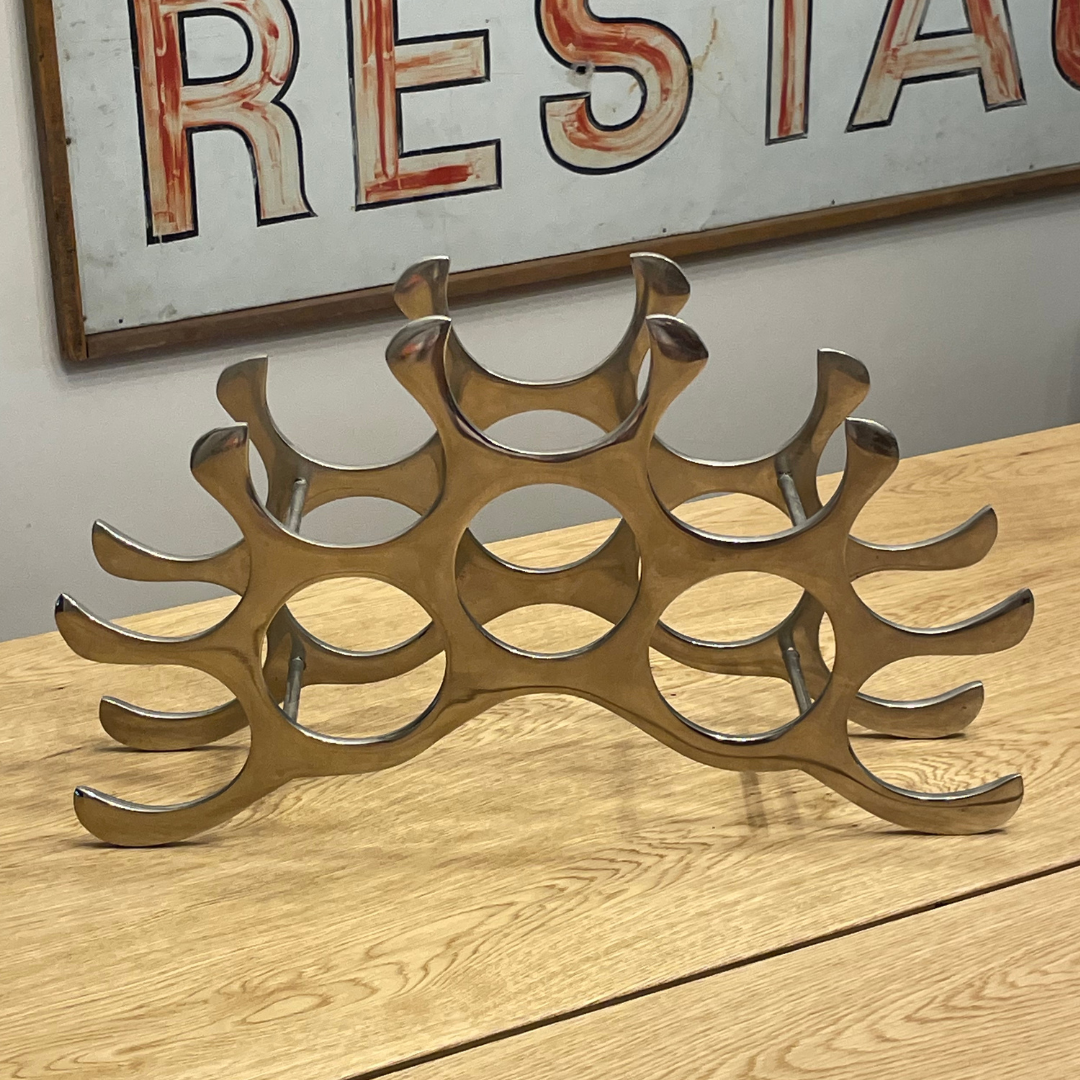 chrome wine rack