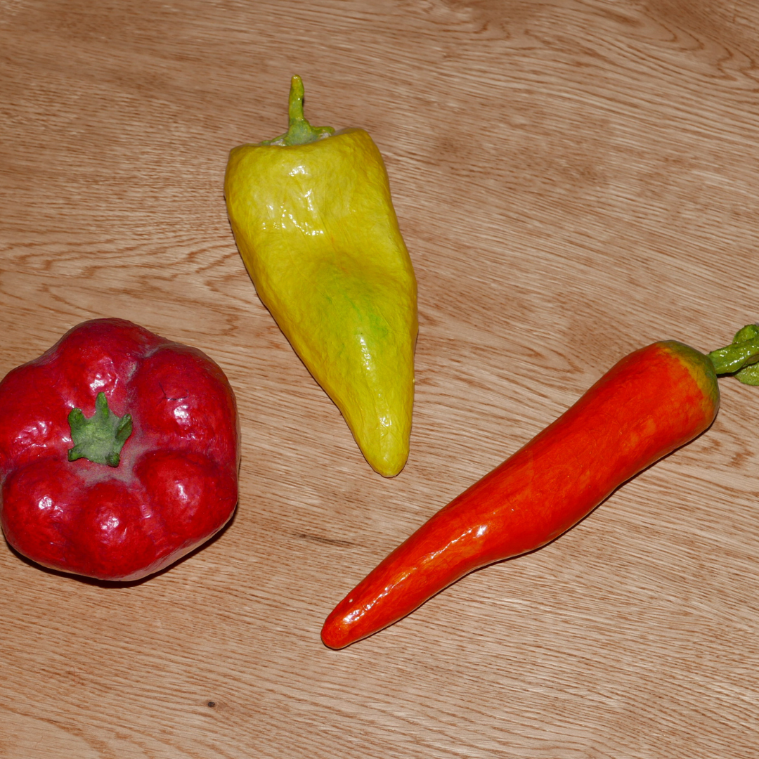 paper mache veg set