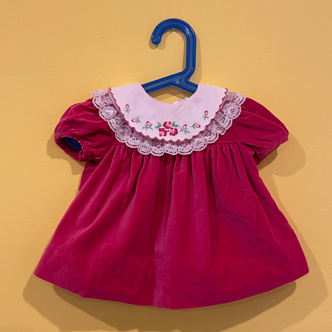 pink peter pan collar dress 3-6M