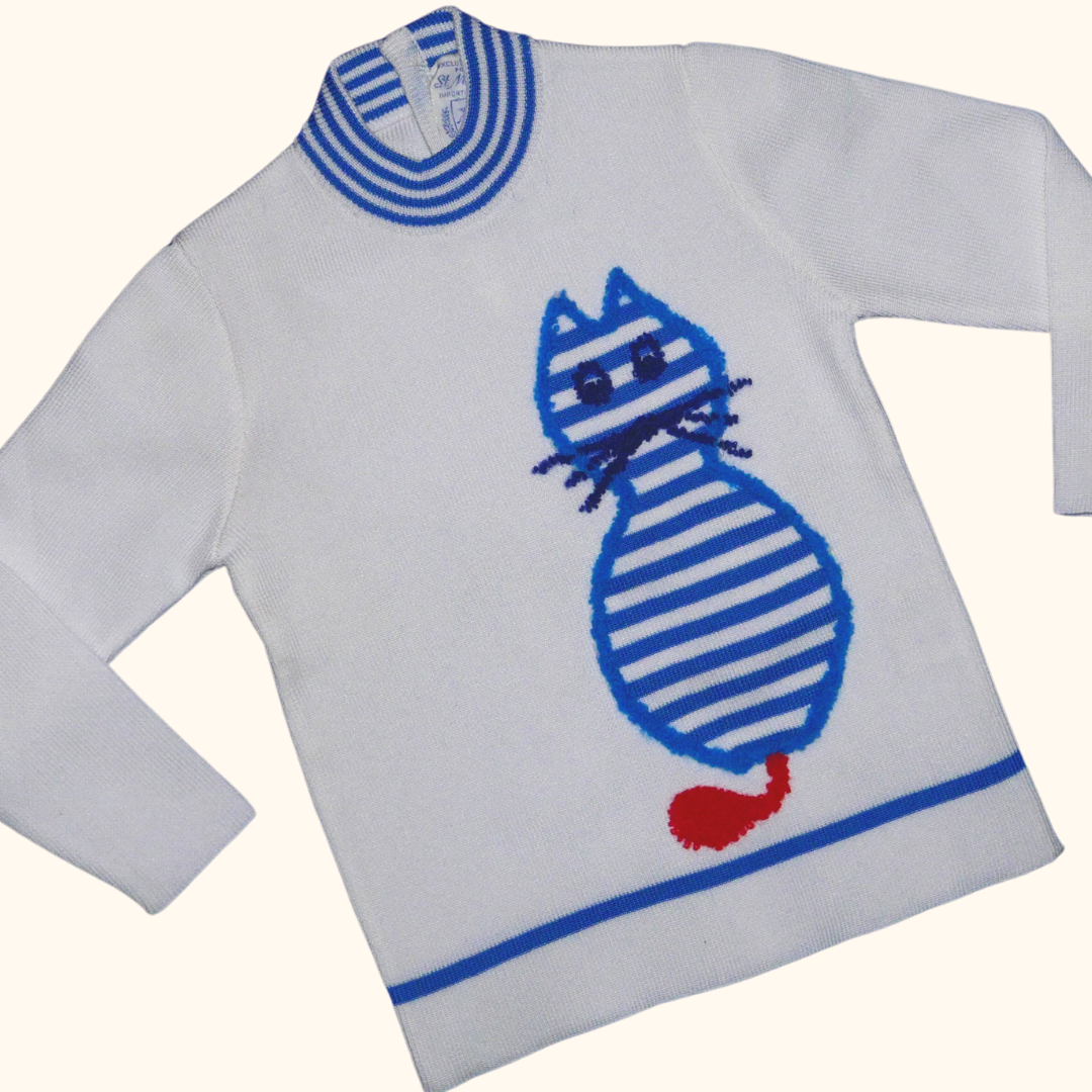 meow sweater 12-18m