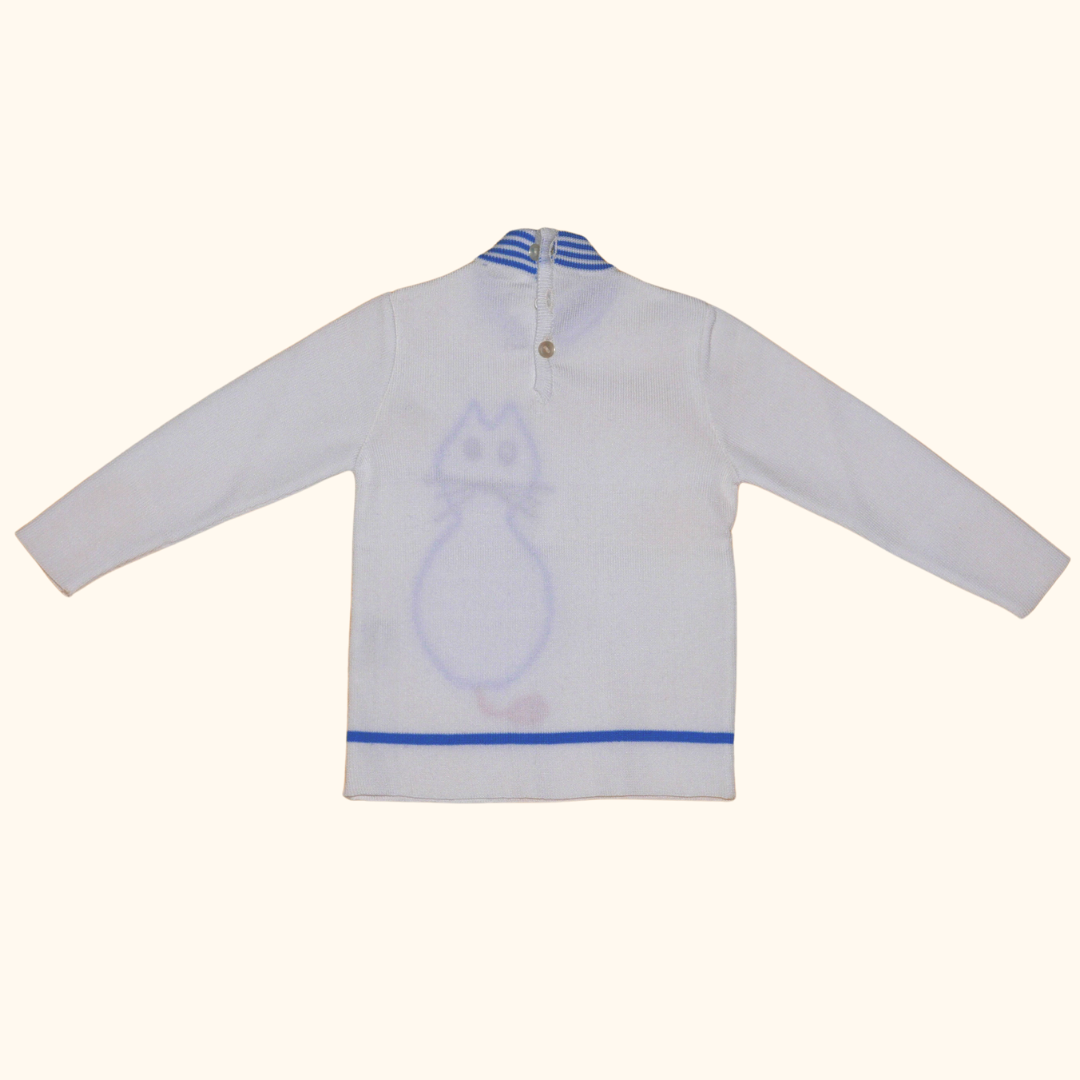 meow sweater 12-18m