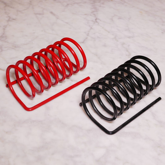 black spring coiled spiral letter holders