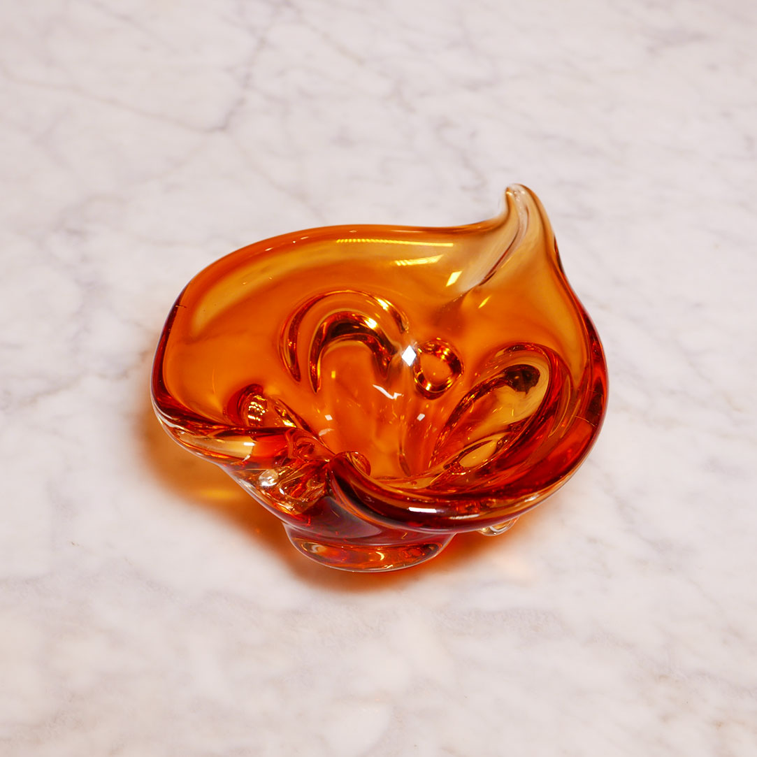 amber glass catchall
