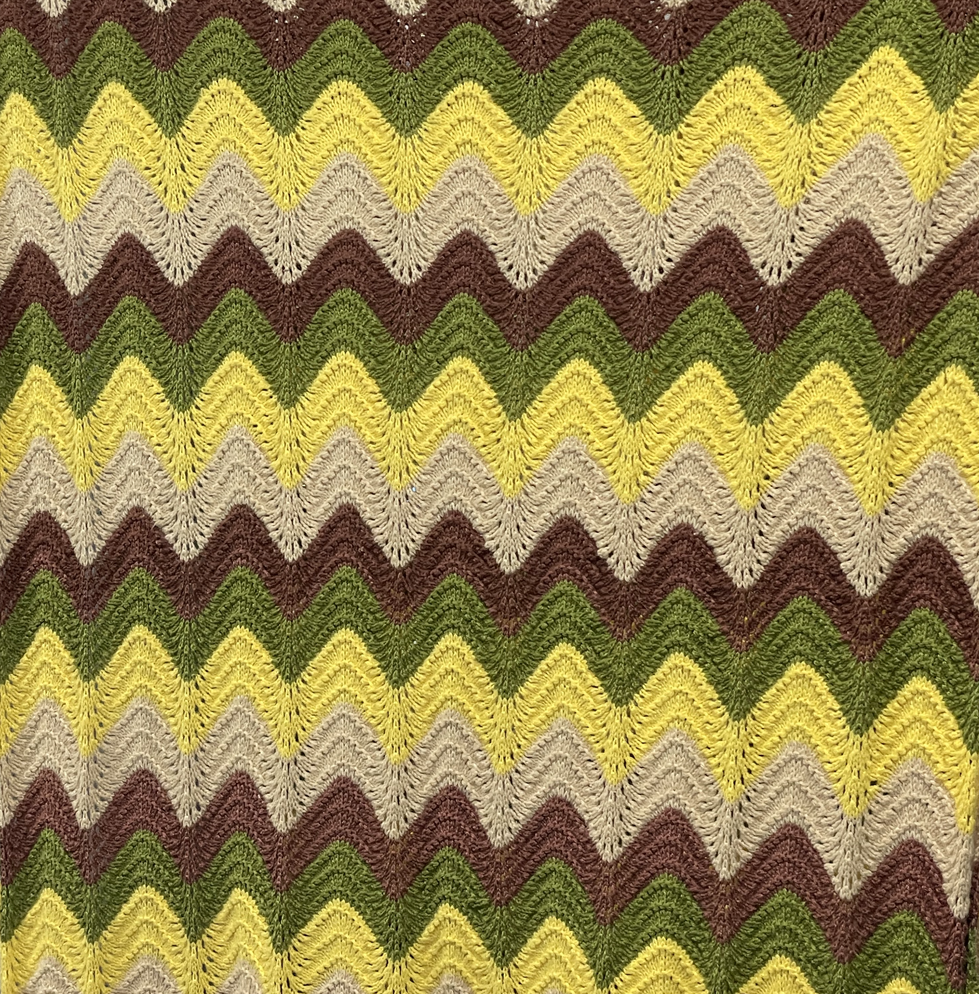 retro zig zag knit blanket