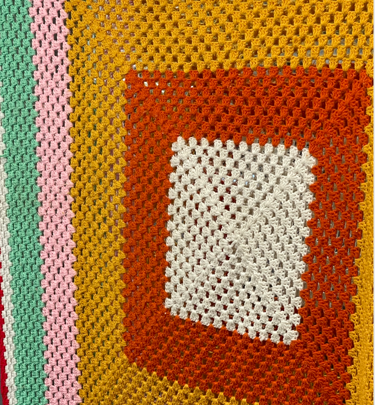 rainbow crochet blanket