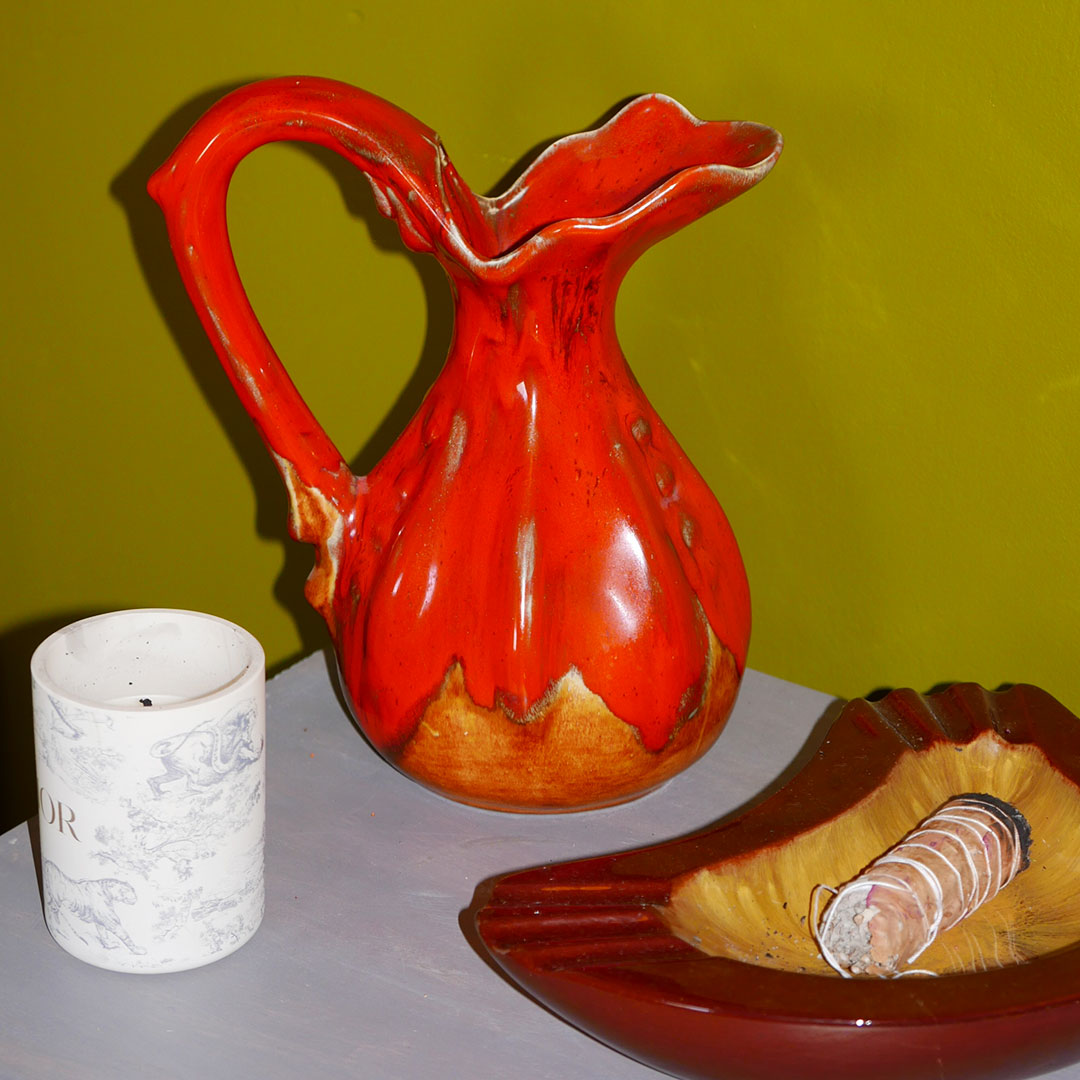 drip glaze pitcher