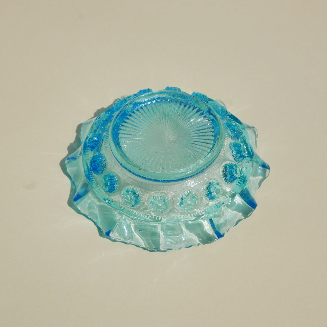 vintage aqua dish fenton glass