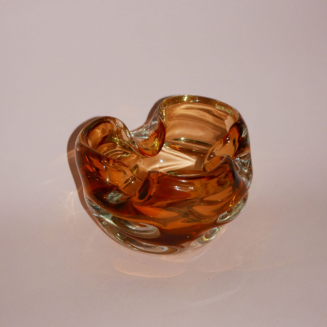 amber art glass