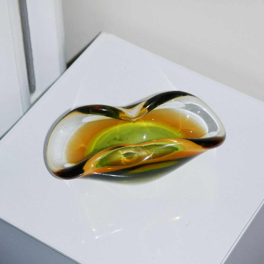 amber art glass
