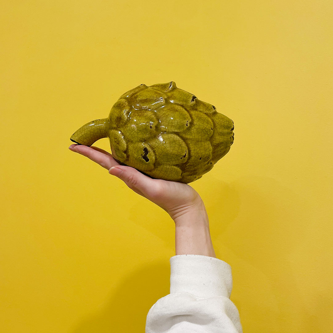 ceramic artichoke black dot shops