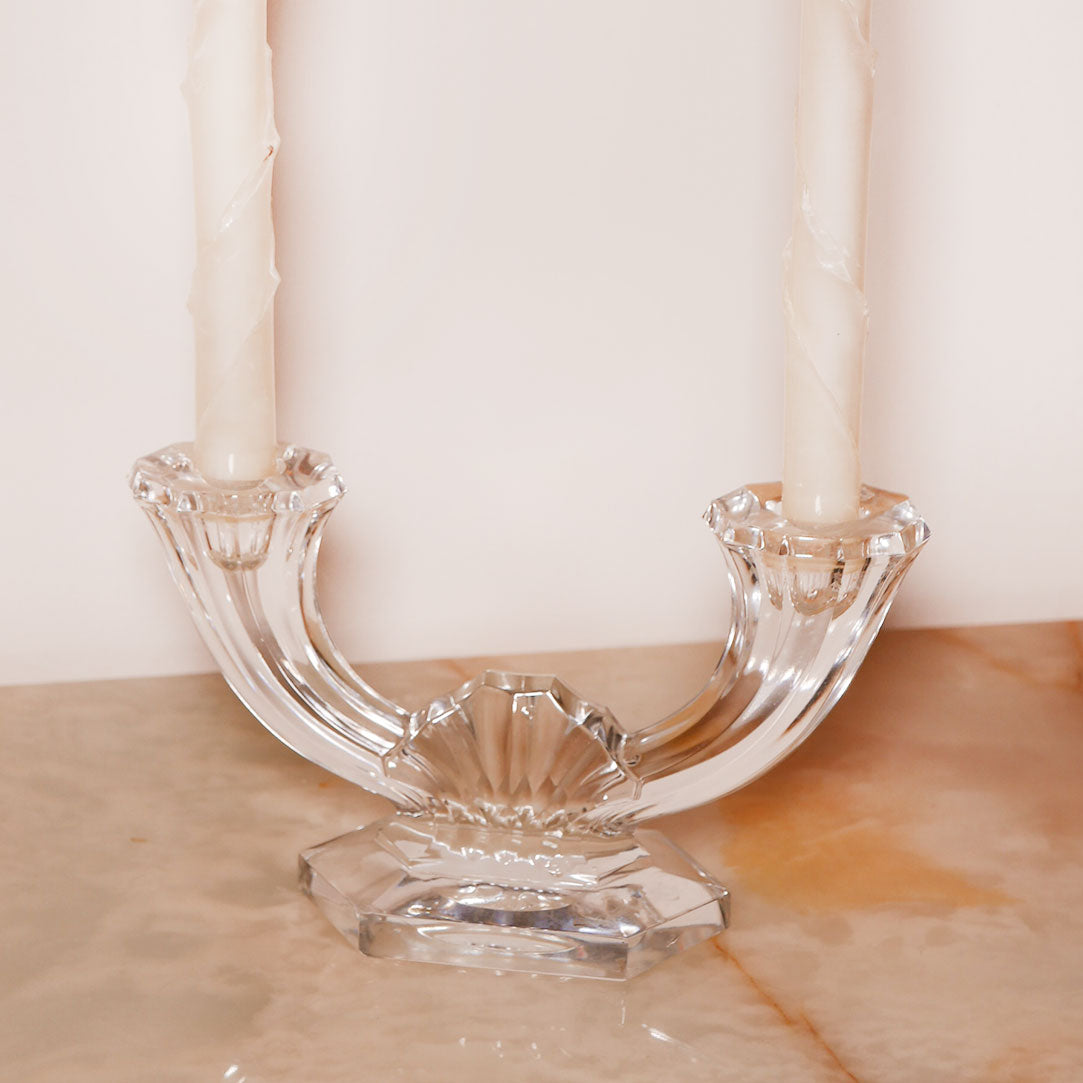 vintage double candlestick holder
