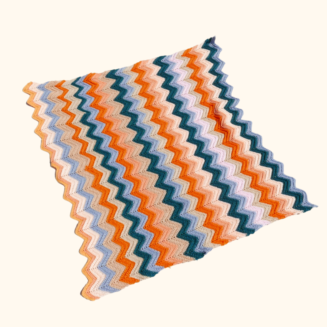zig zag crochet throw