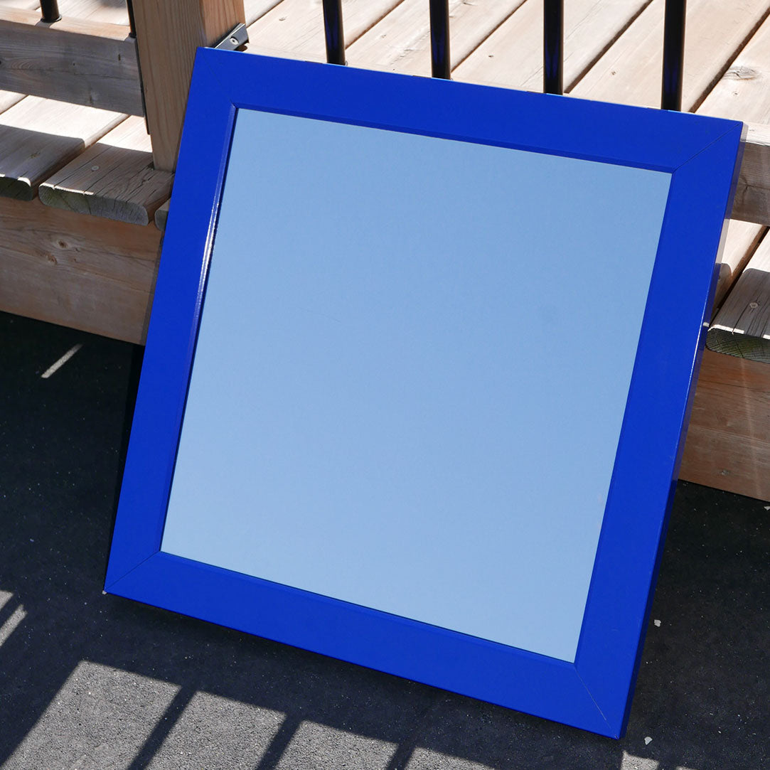 sky blue square mirror