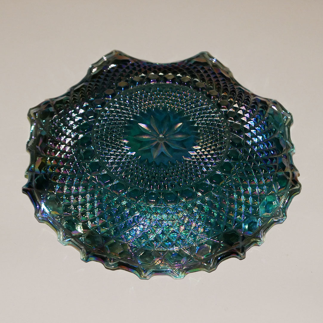carnival glass serving plate
