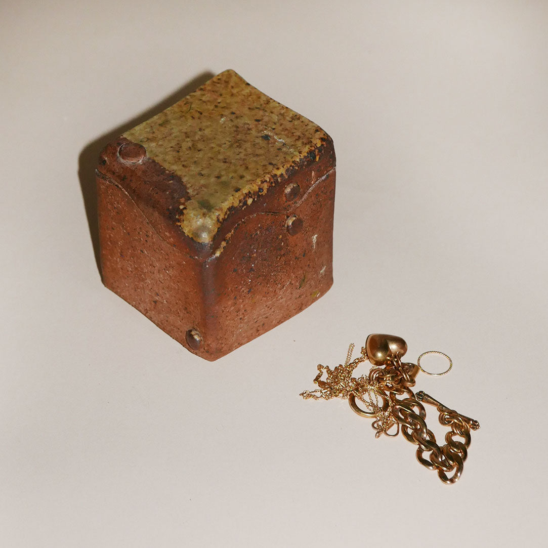 ceramic stash box pottery vintage