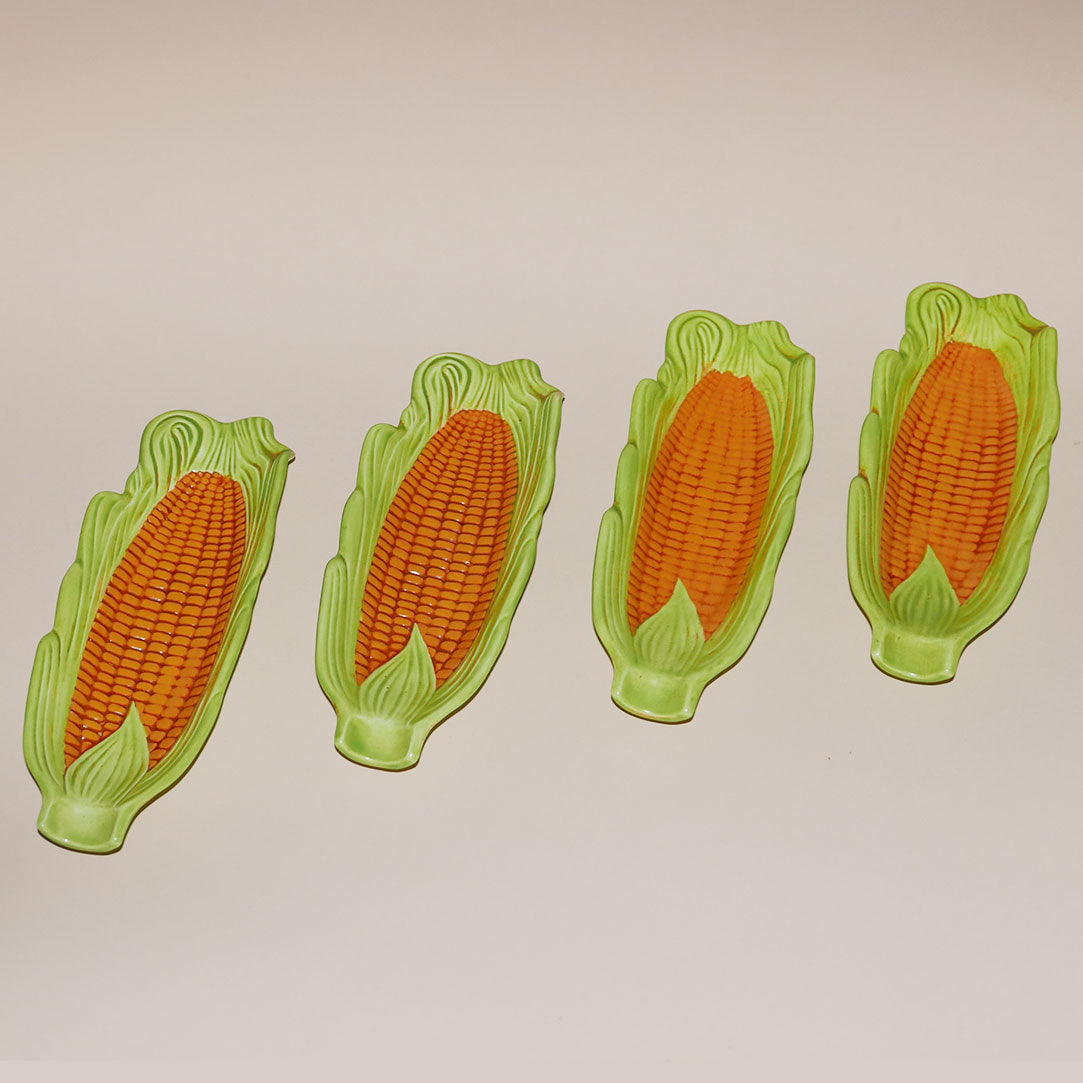 ceramic corn plate vintage