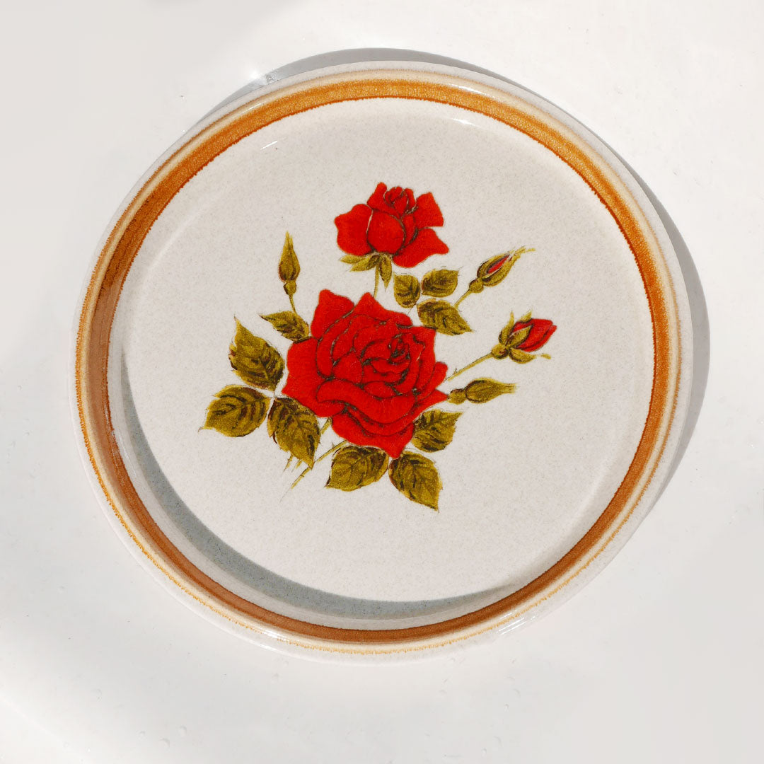 6 Mikasa Japan Stone Manor Red Masterpiece F5814 27cm 10.5" Dinner Plates