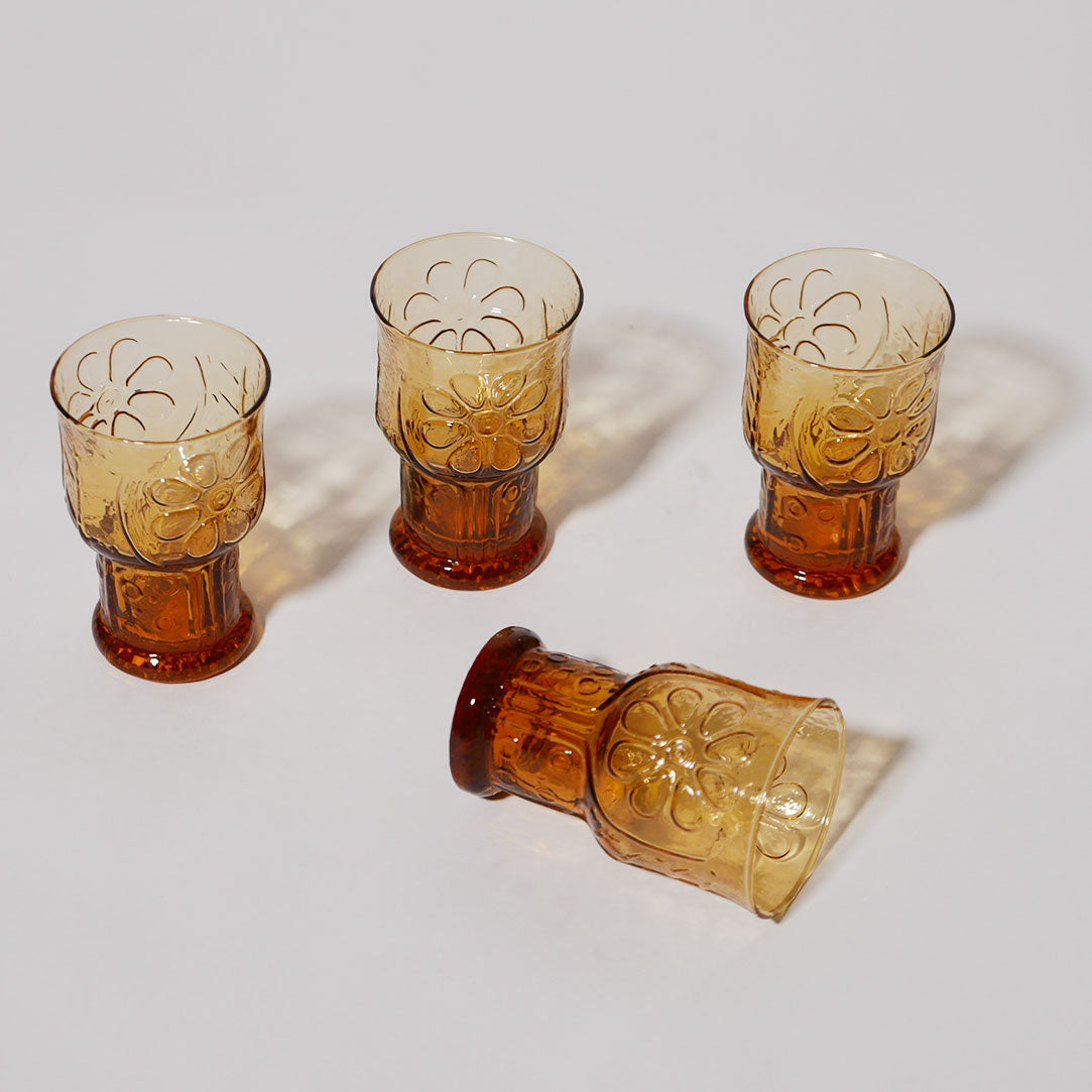 vintage libby amber ombre juice glasses