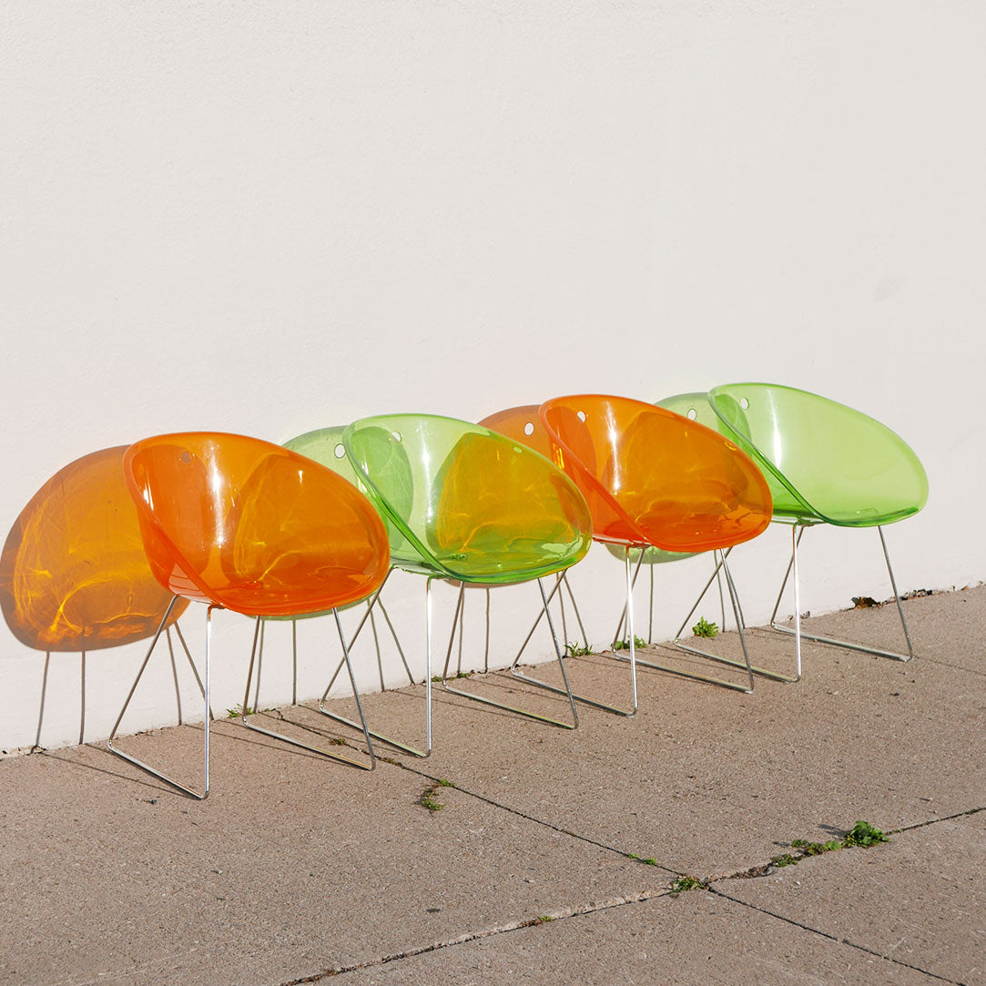 orange & lime pedrali gliss 921 armchair