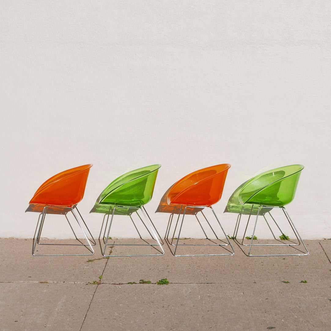 orange & lime pedrali gliss 921 armchair