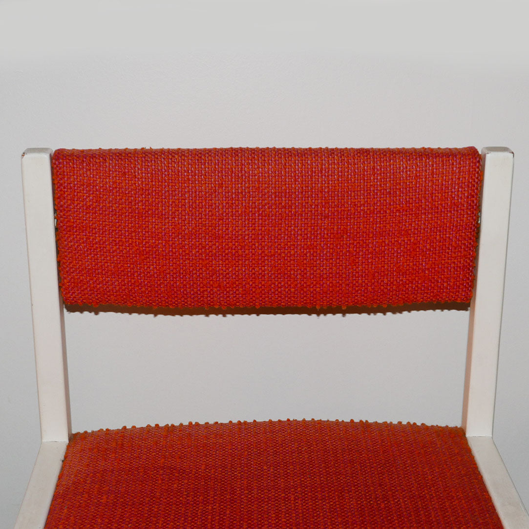 space age white and orange dining set