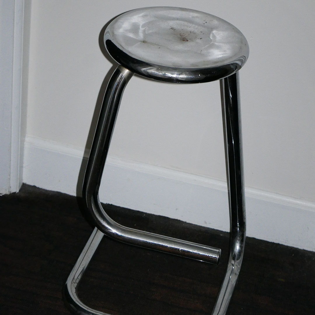 chrome k700 steel paperclip stool by kinetics