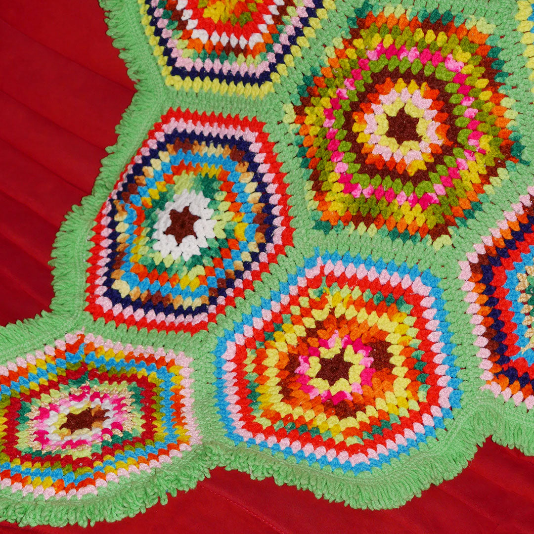 neon crochet throw