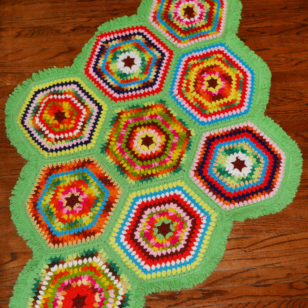 neon crochet throw
