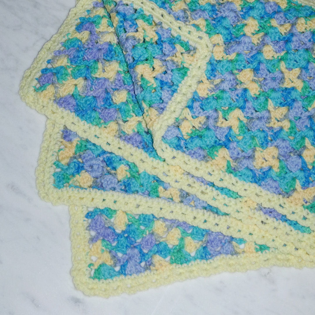 crochet placemat black dot shops