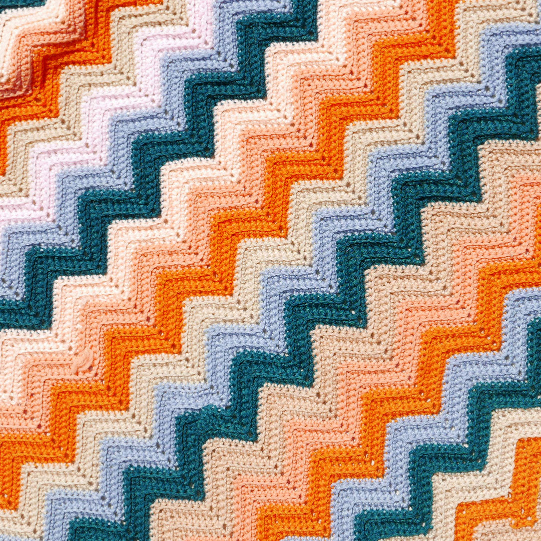 zig zag crochet throw