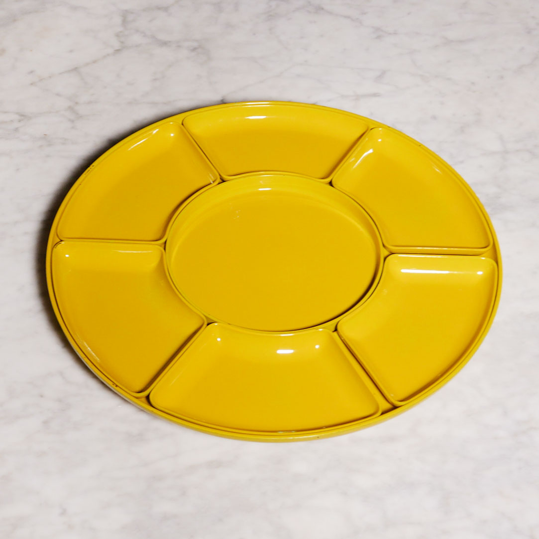 chartreuse yellow serving set