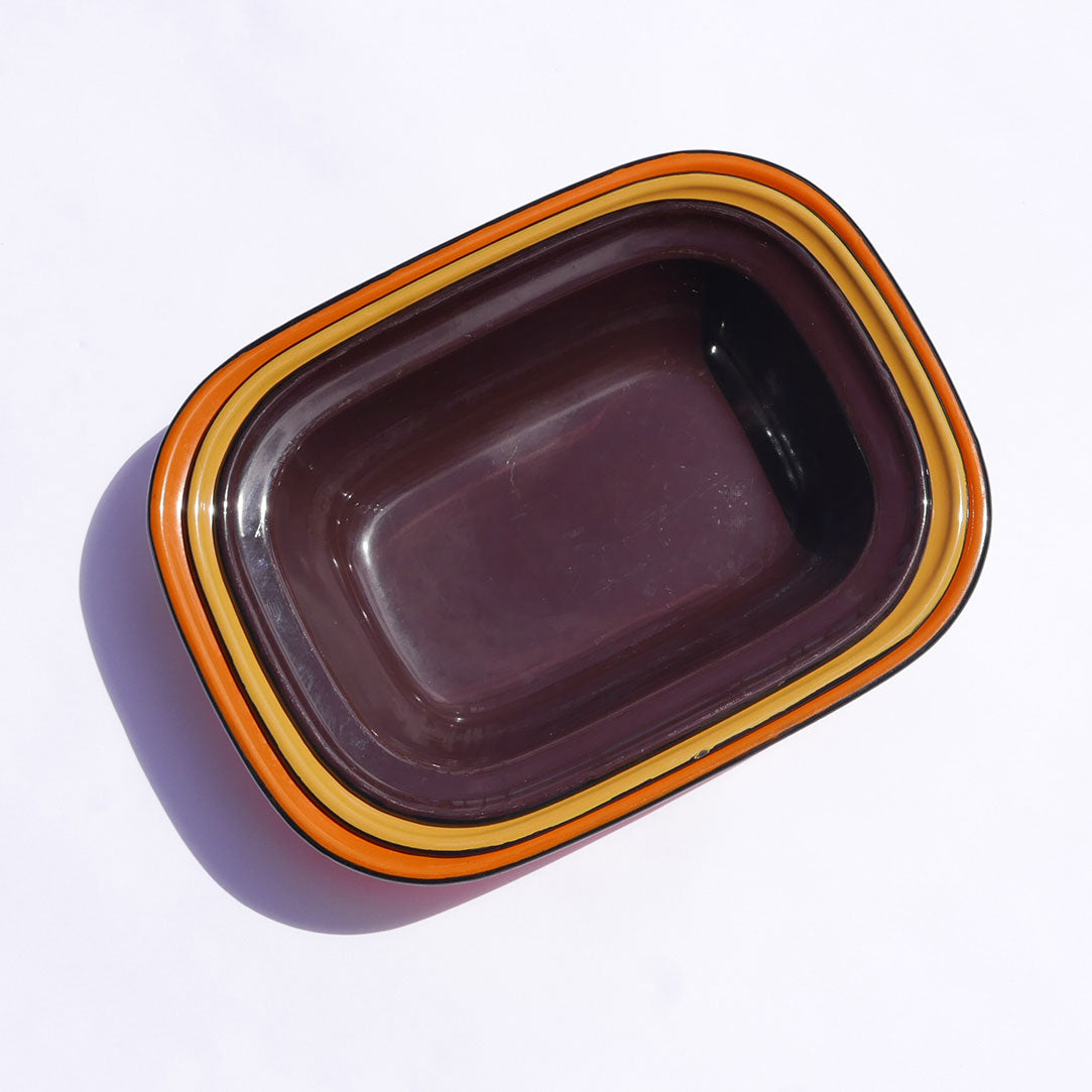 3x enamel pan