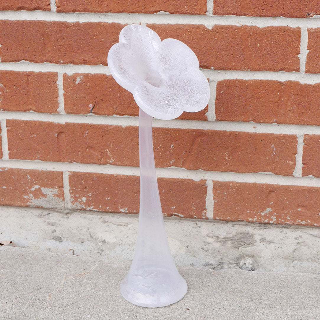 hand blown daisy glass vase