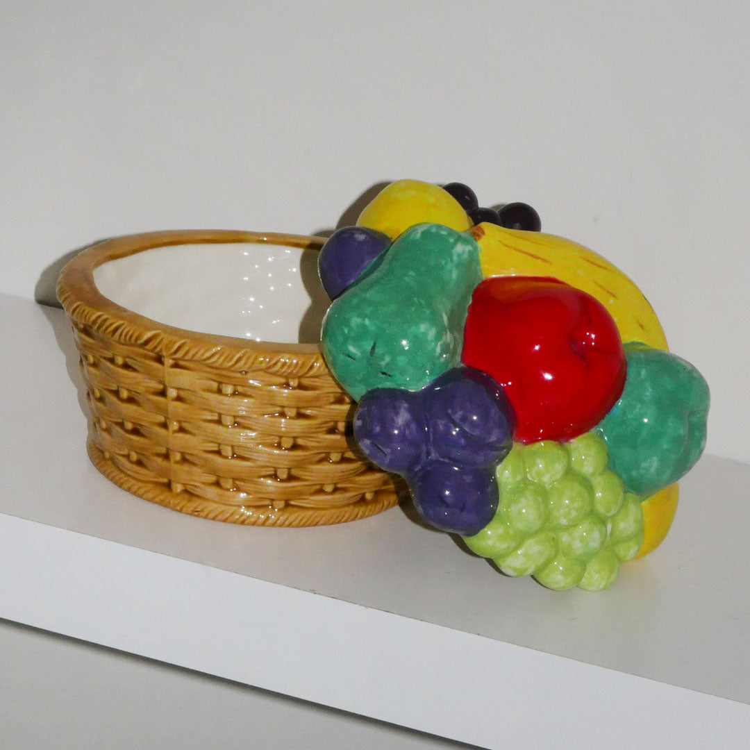 fruit basket cookie jar