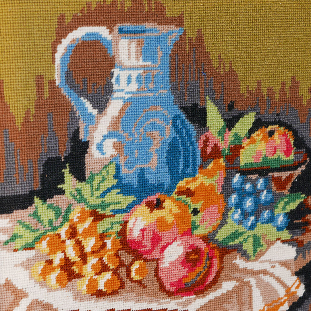 vintage still life needle point