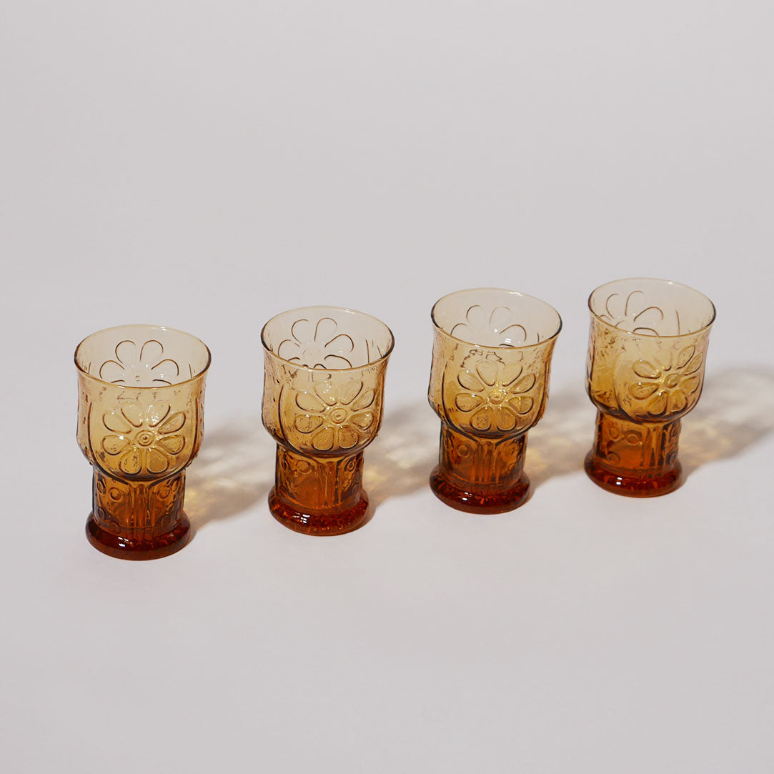 vintage libby amber ombre juice glasses