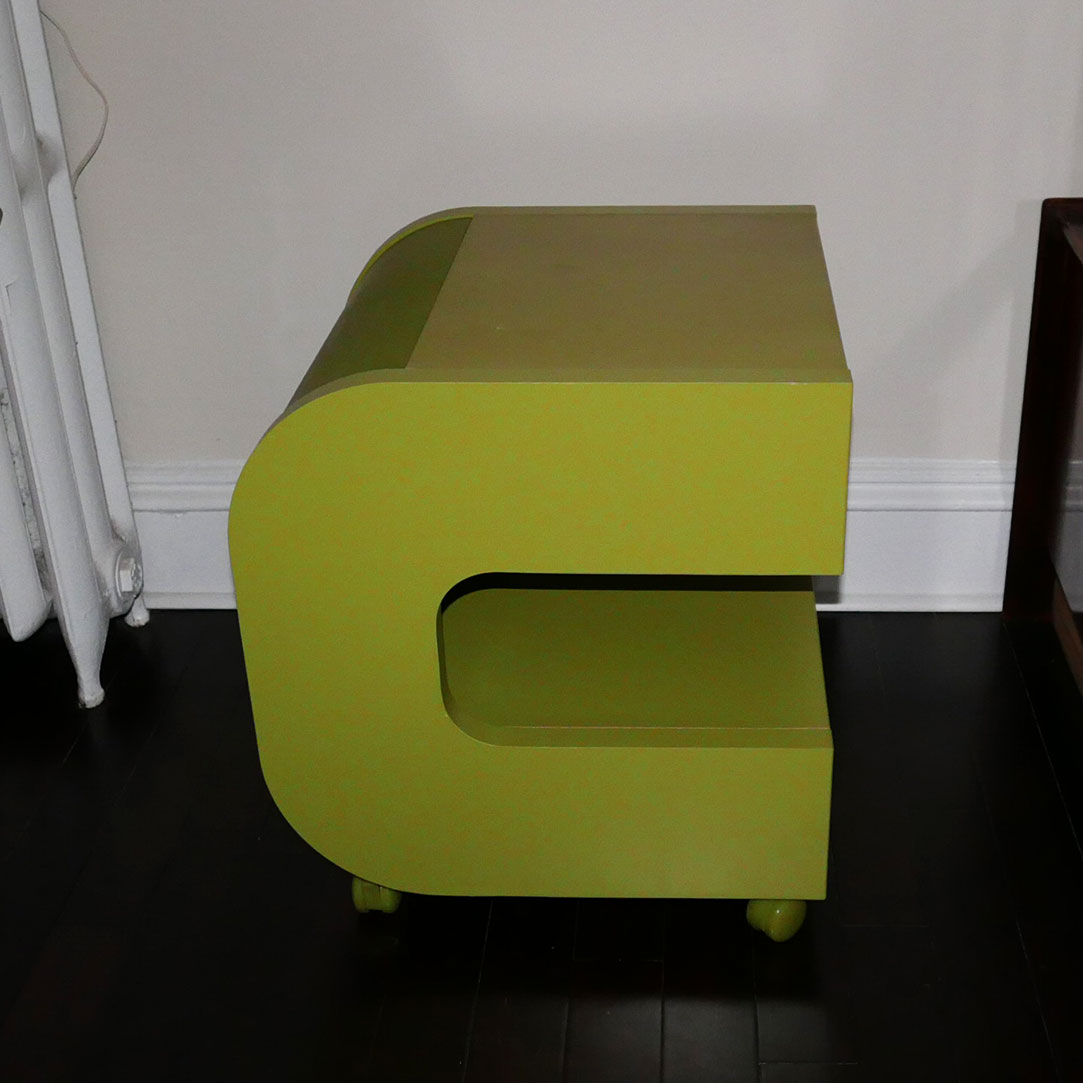 green c shaped side table