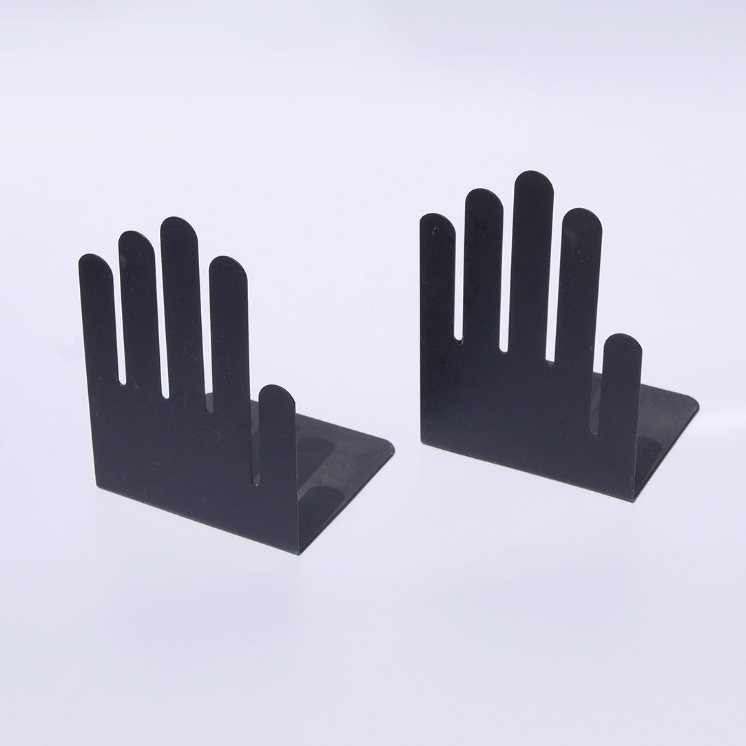1980s metal hand bookends