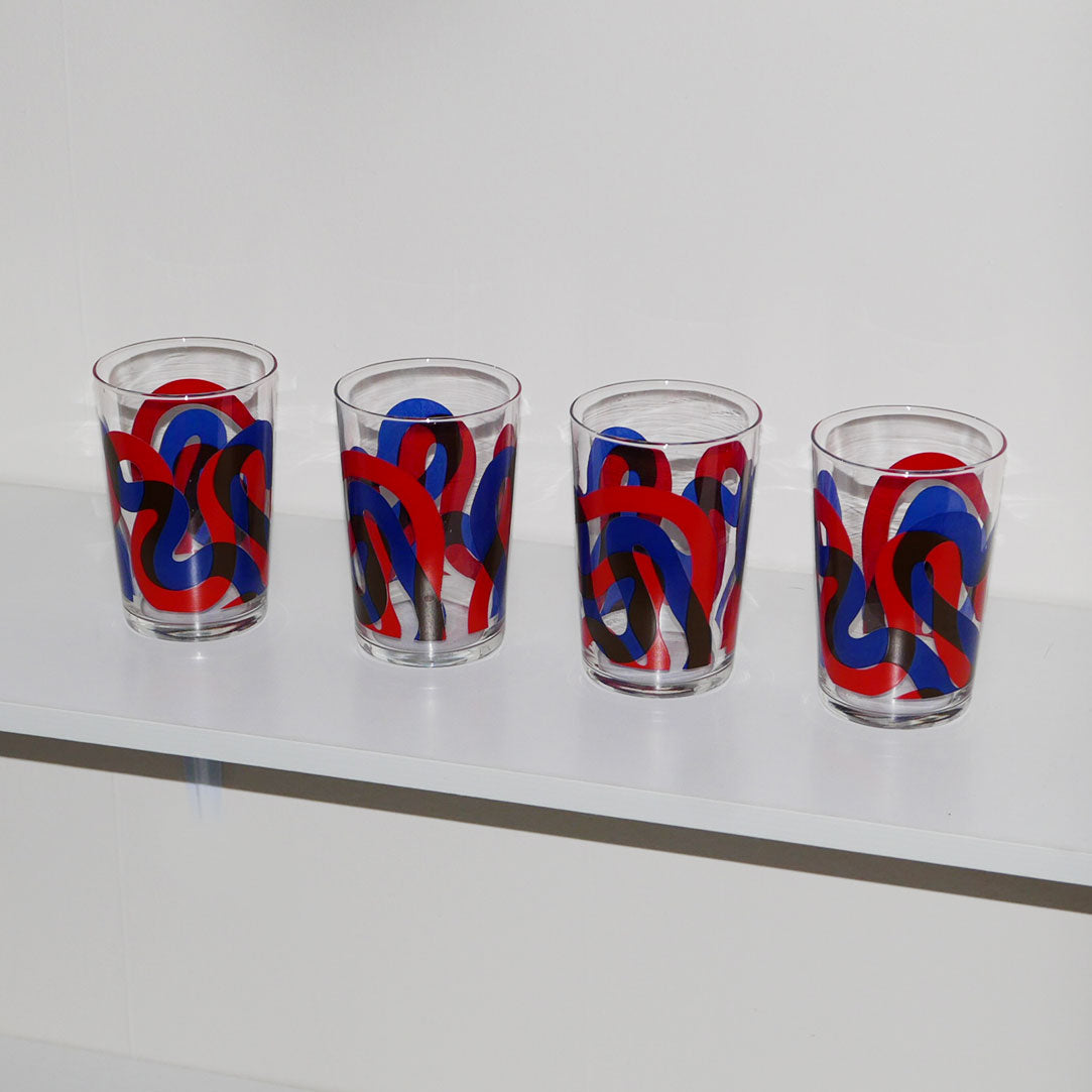 4x vintage ikea glasses