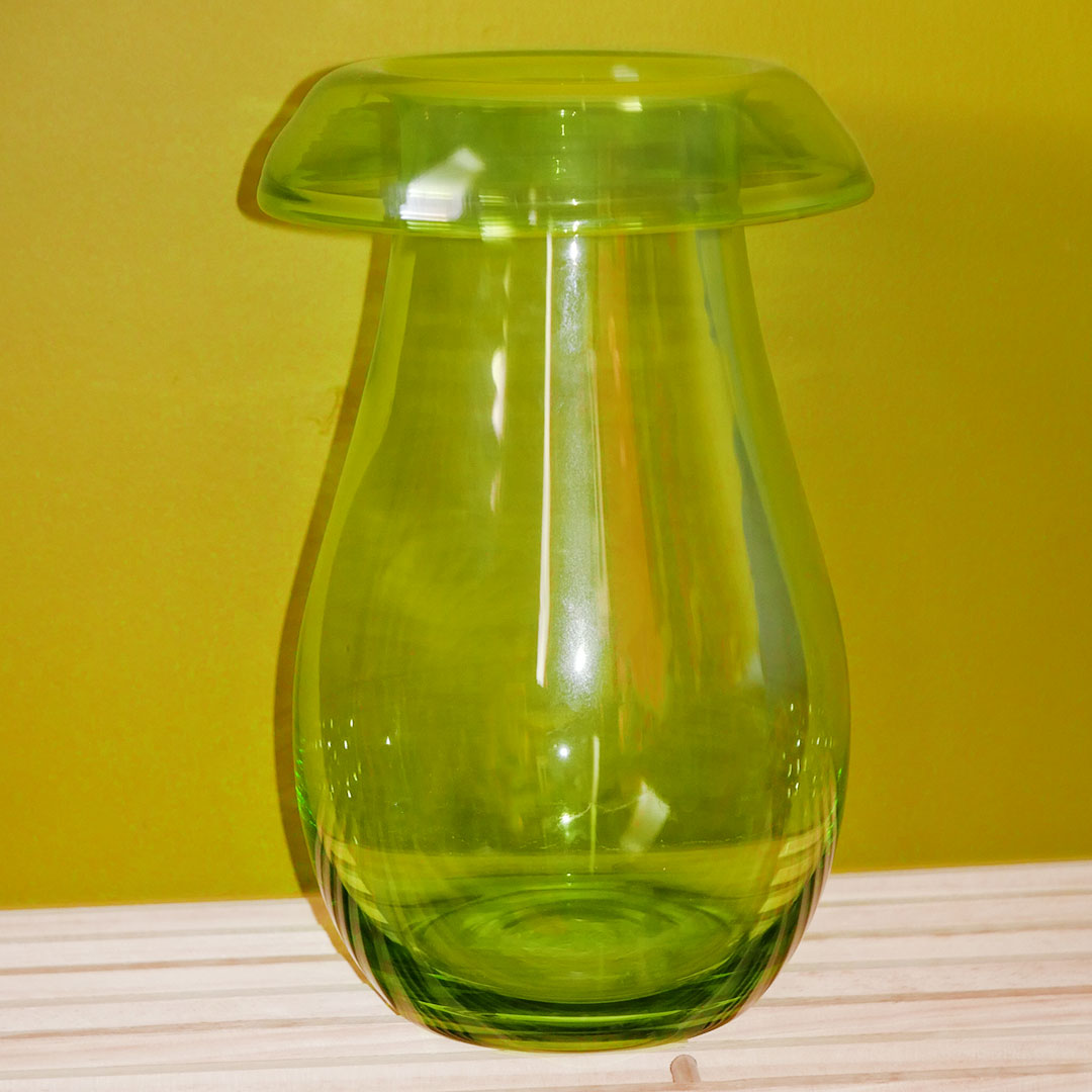 green ikea mushroom vase 1999