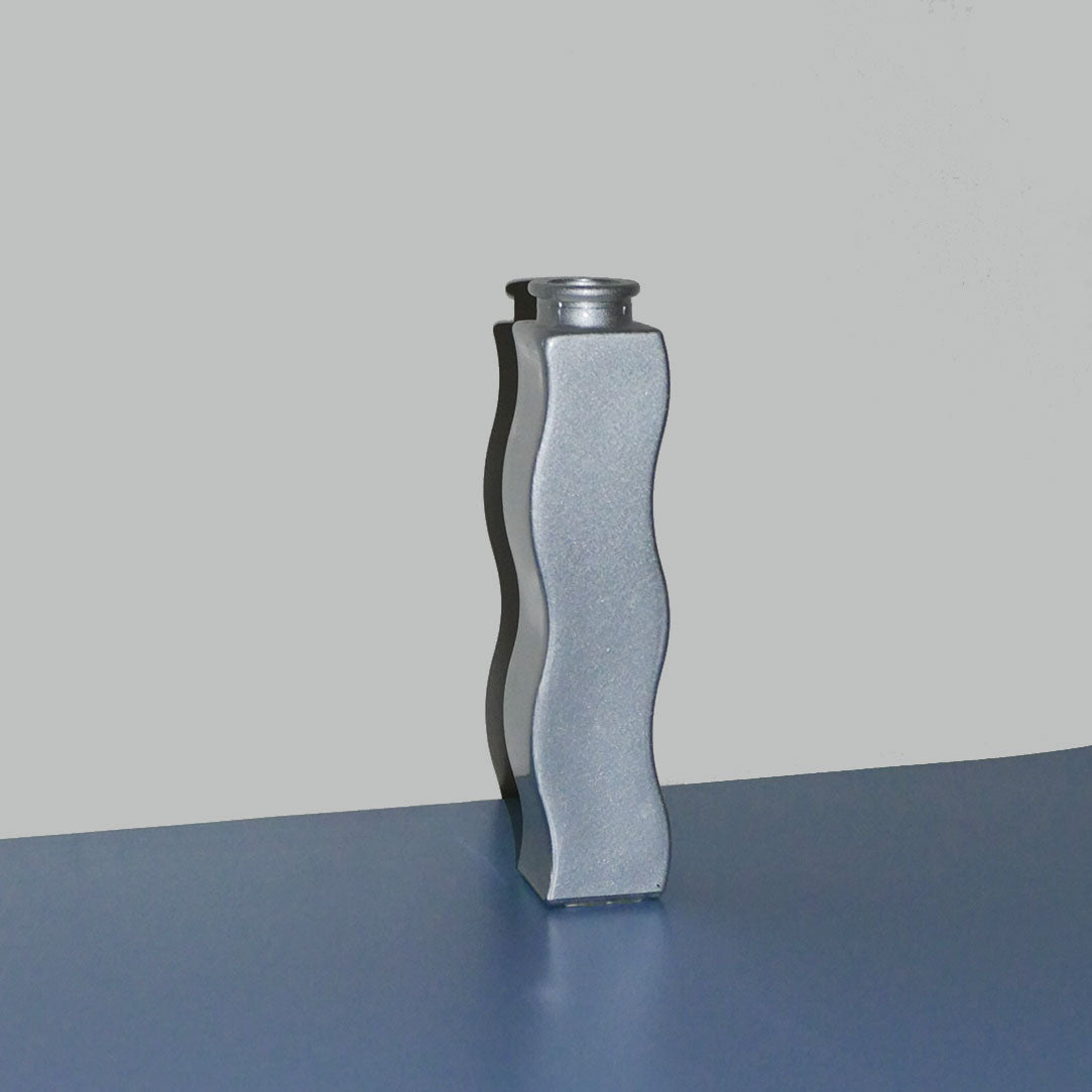 silver ikea wiggle vase