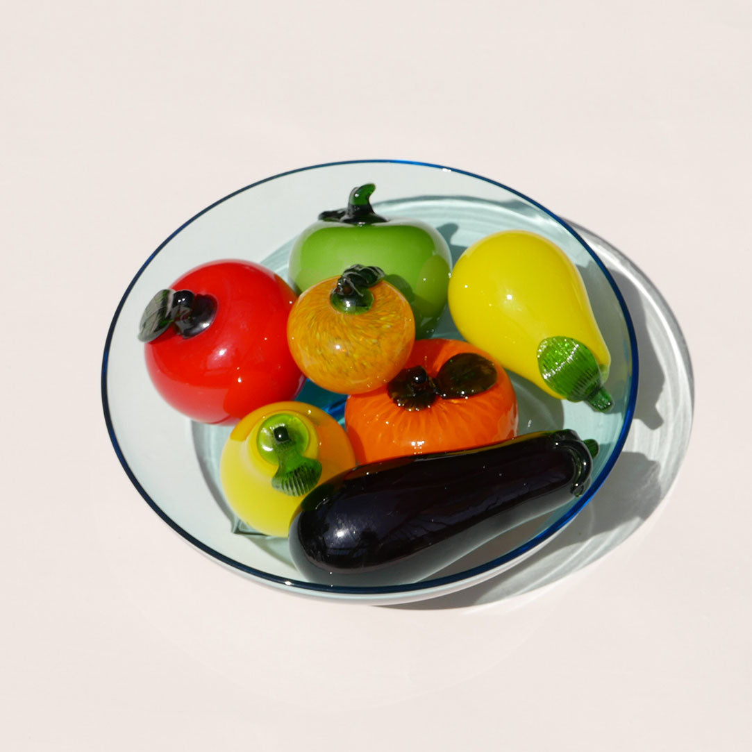 glass fruit & veg