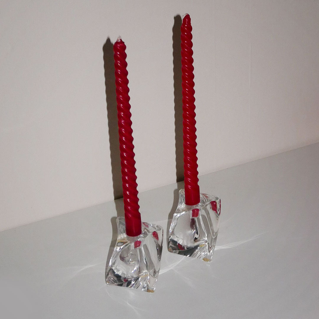 kosta boda crystal candle holders