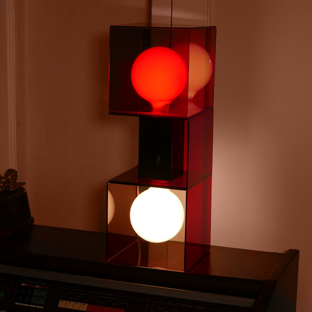 space age lucite lamp