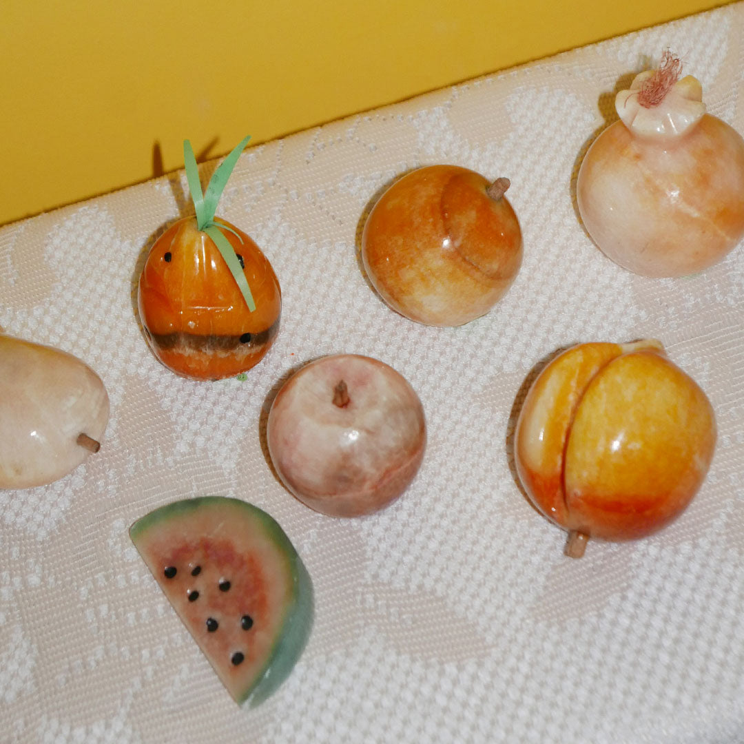 Assorted Vintage Alabaster Stone Fruit