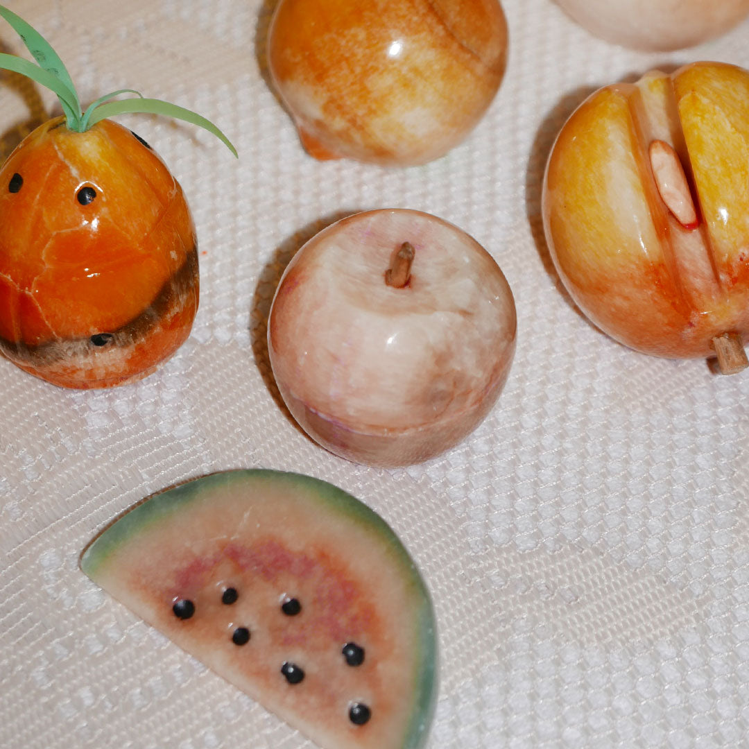 Assorted Vintage Alabaster Stone Fruit
