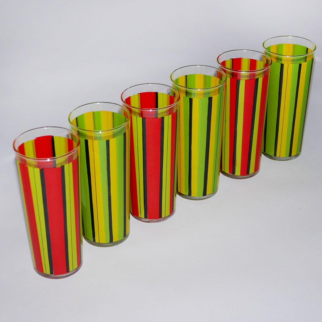striped tumbler glasses