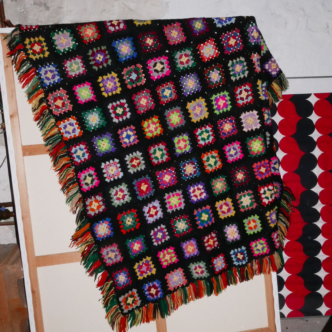 mini granny square crochet blanket