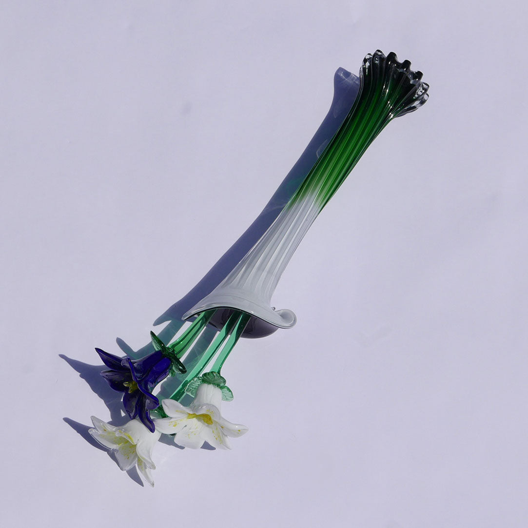 vase with murano glass flowers